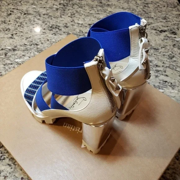 NEW Christian Louboutin Patrouiagoma 100 platform sandals size 36 - Picture 8 of 16